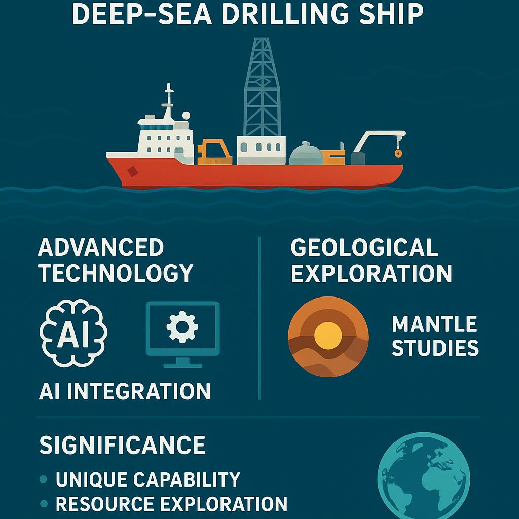 중국 '멍샹' 심해 시추선, AI 활용 지구 맨틀 탐사로 지질학 혁명 예고! 포스팅 대표 이미지